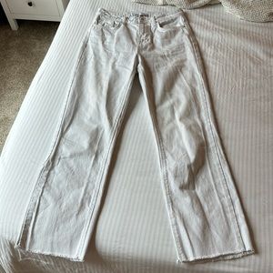 White straight zara jeans